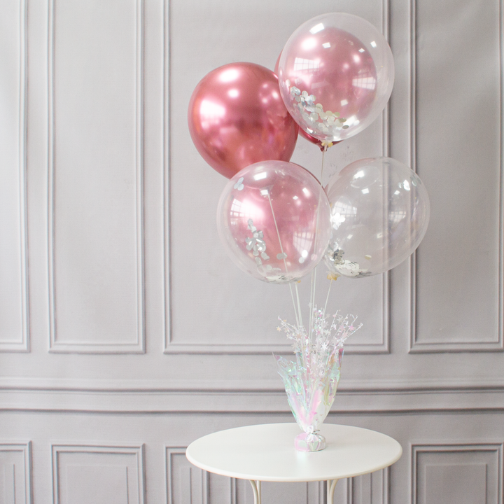 Ciężarek do balonów opalizujący z patykami na balony