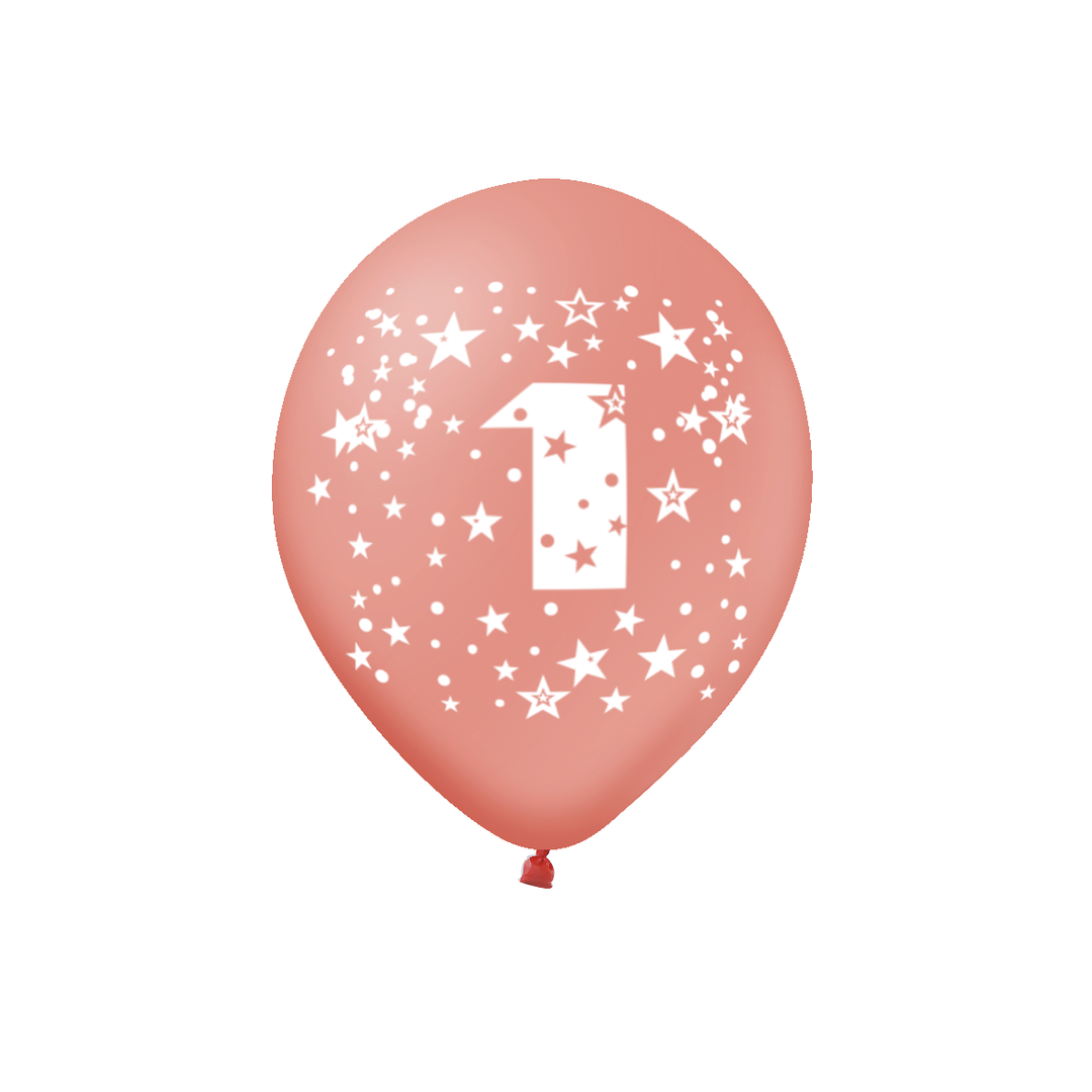 Balony kolorowe z cyfrą 1