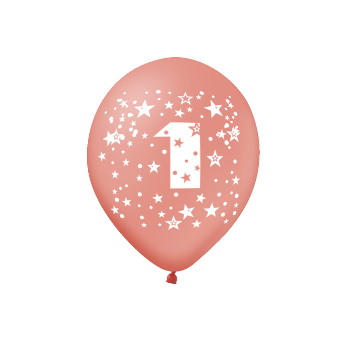 Balony kolorowe z cyfrą 1