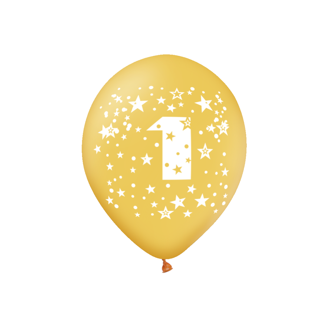 Balony kolorowe z cyfrą 1