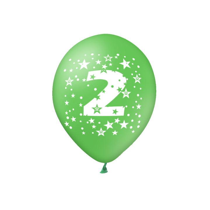 Balony kolorowe z cyfrą 2
