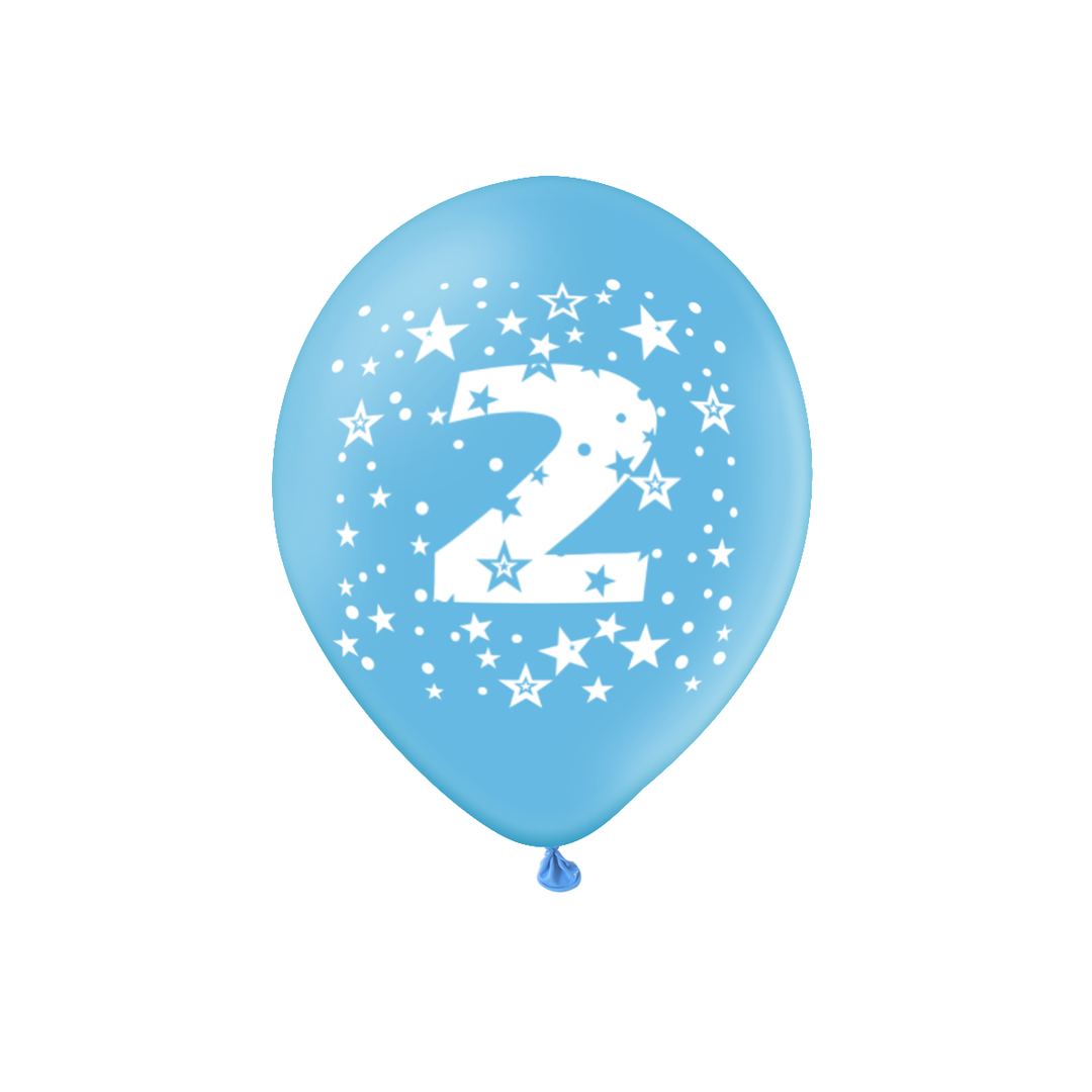 Balony kolorowe z cyfrą 2