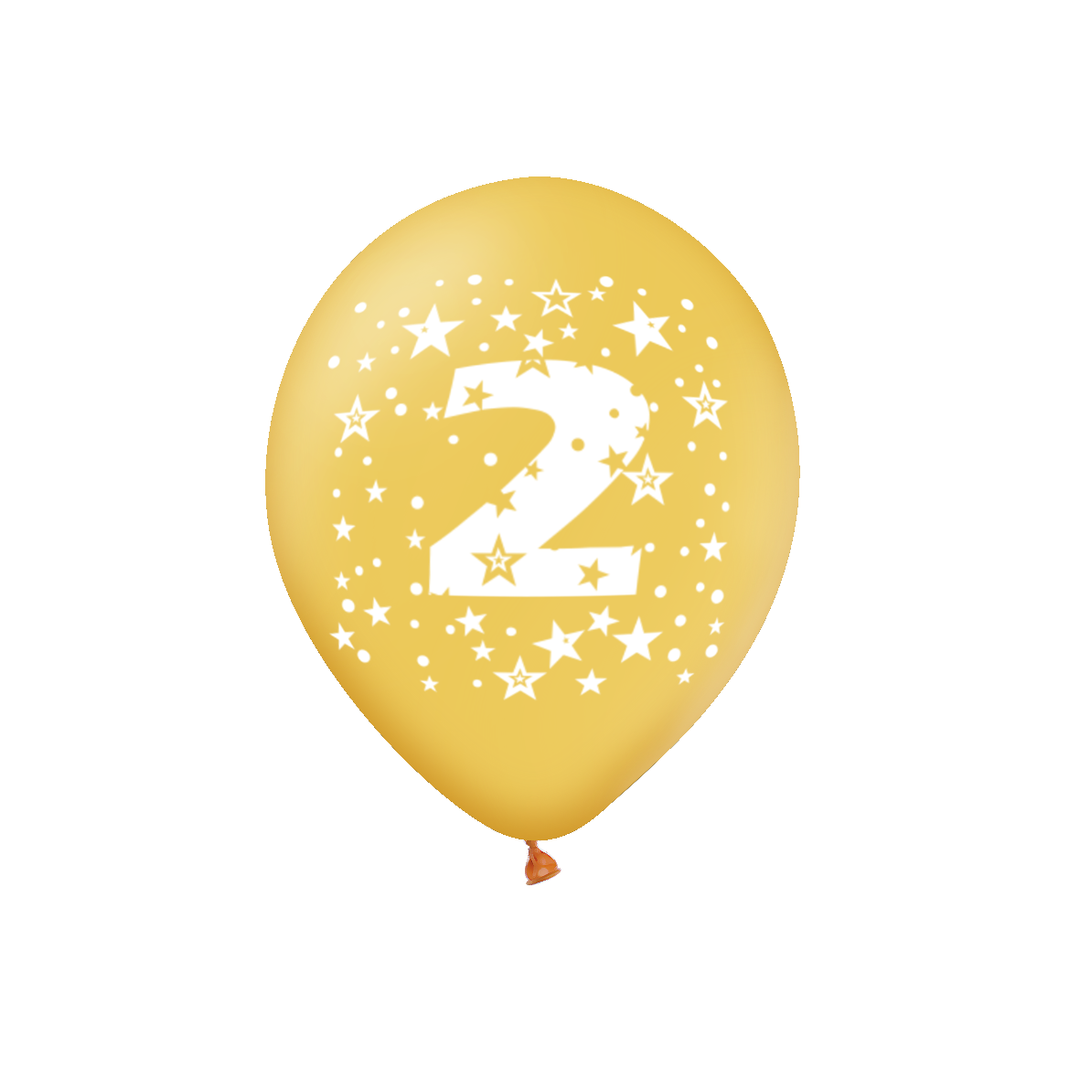 Balony kolorowe z cyfrą 2