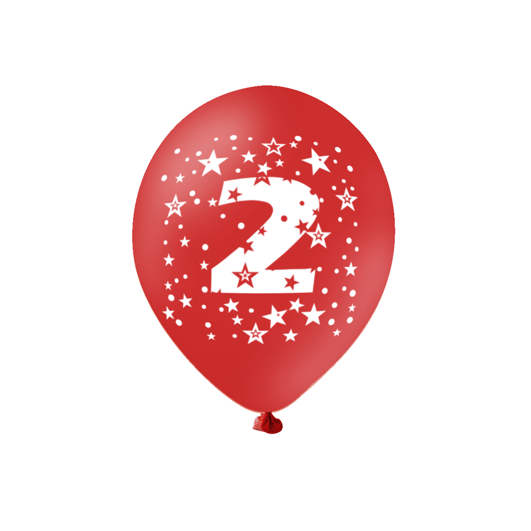 Balony kolorowe z cyfrą 2