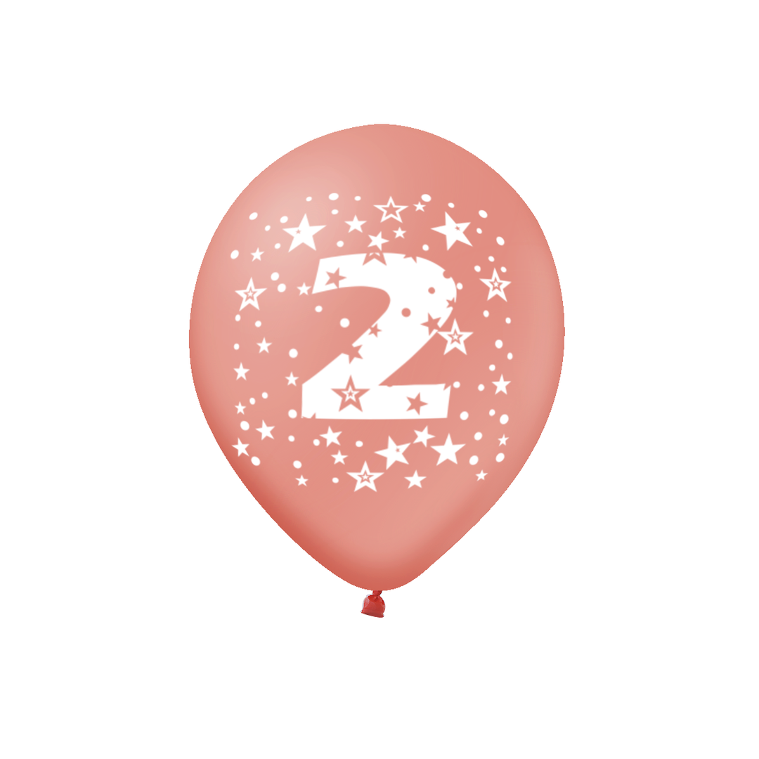 Balony kolorowe z cyfrą 2