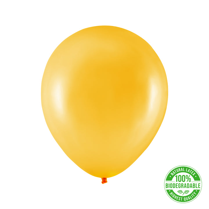 Balon Biodegradowalny metaliczny złoty 12cali 100szt.