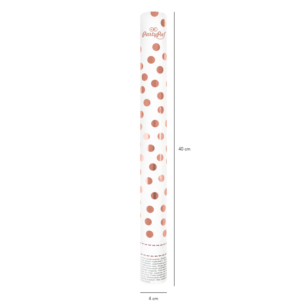 Konfetti kółka metaliczne rose gold 40cm