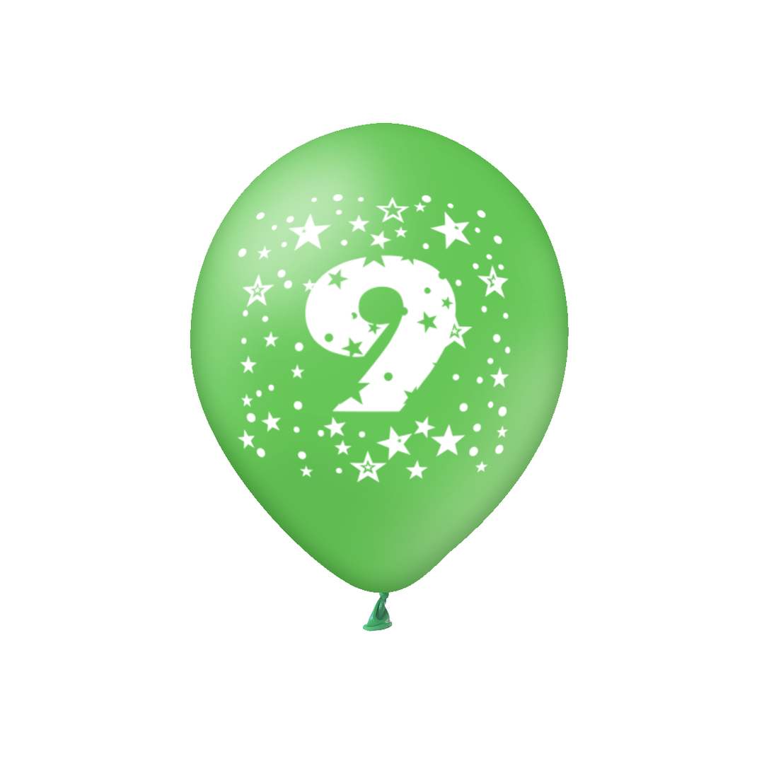 Balony kolorowe z cyfrą 9