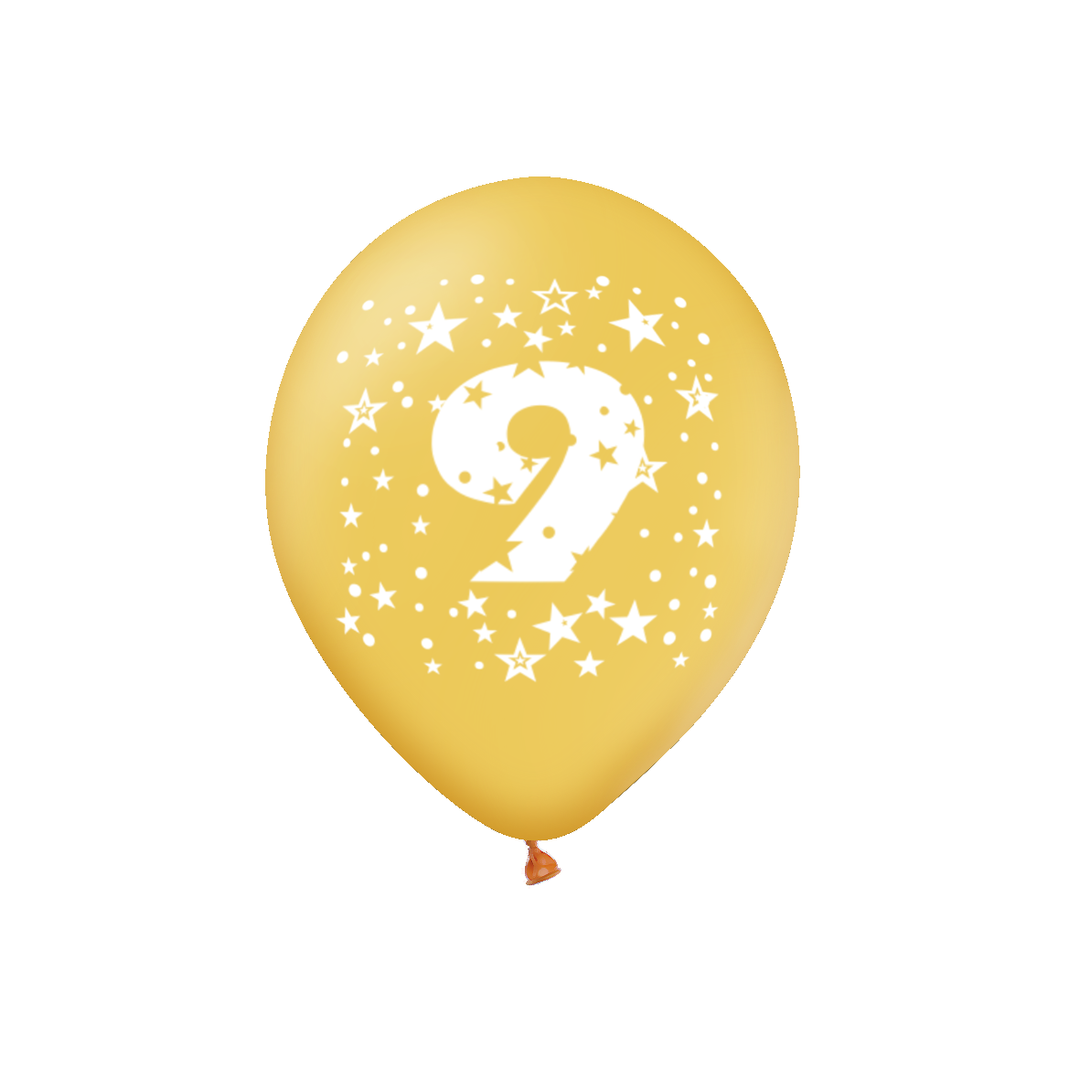 Balony kolorowe z cyfrą 9