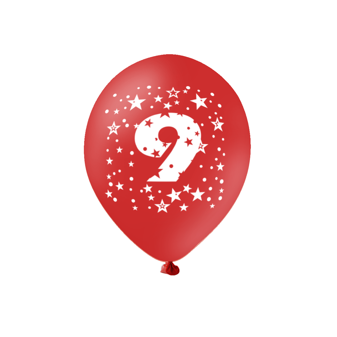 Balony kolorowe z cyfrą 9