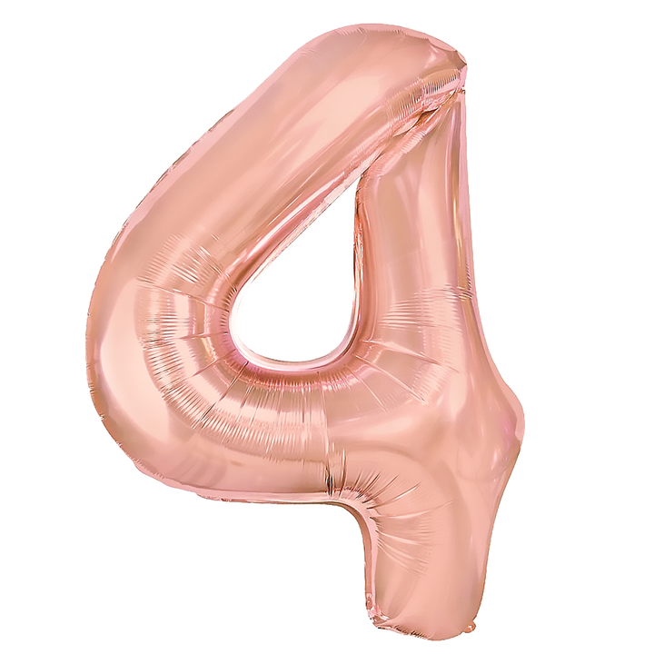 Balon foliowy cyfra 4 rose gold 70cm