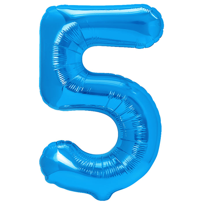 Balon foliowy cyfra 5 ciemnoniebieski 40cm