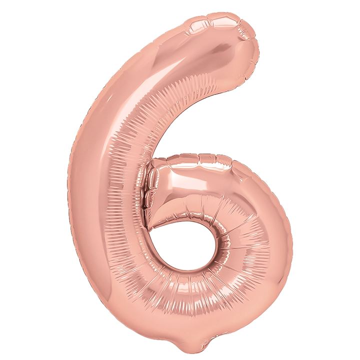 Balon foliowy cyfra 6 rose gold 70cm