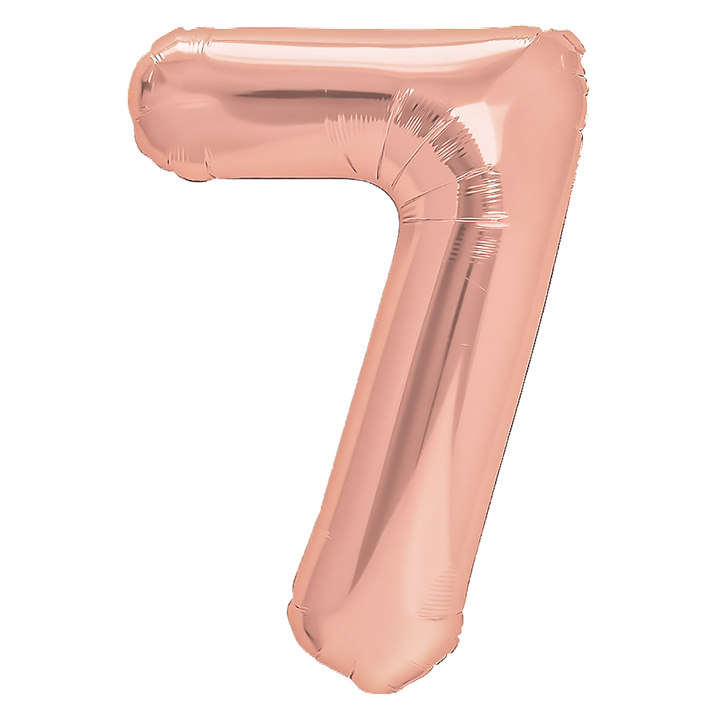 Balon foliowy cyfra 7 rose gold 70cm