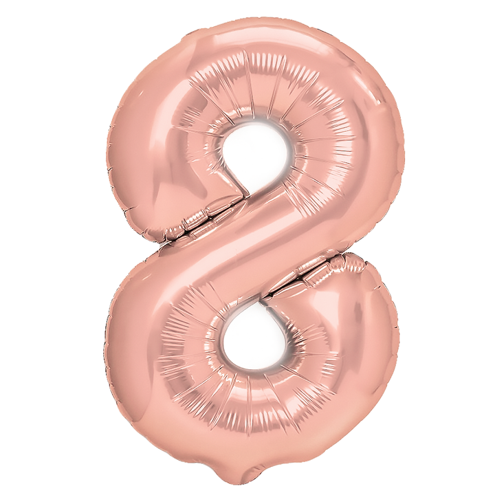 Balon foliowy cyfra 8 rose gold 70cm