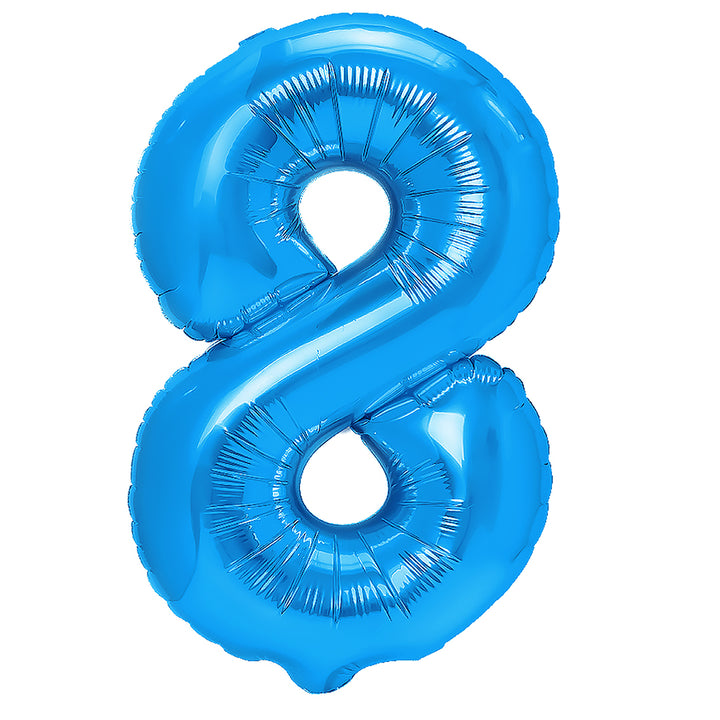 Balon foliowy cyfra 8 ciemnoniebieski 40cm