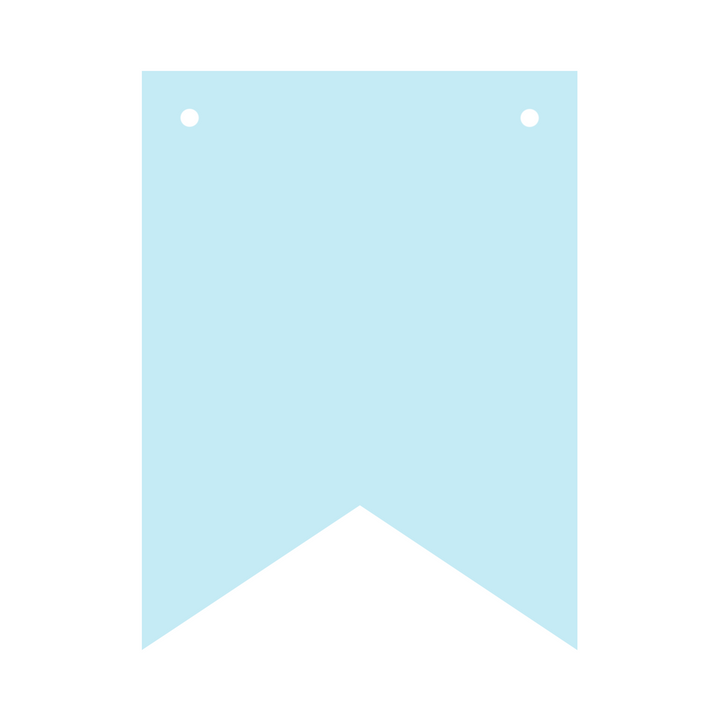 Baner DIY 16 cm - niebieski