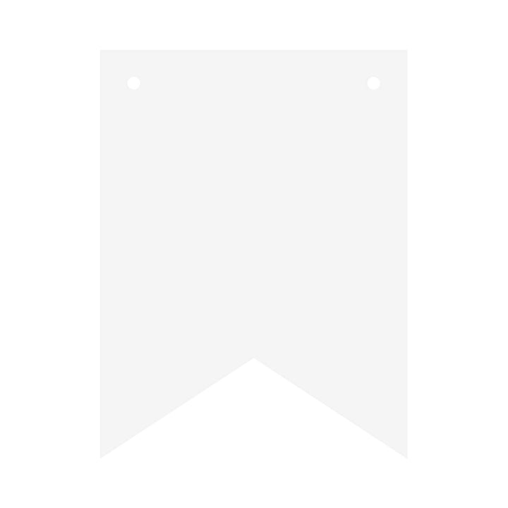 Baner DIY 16 cm - biały