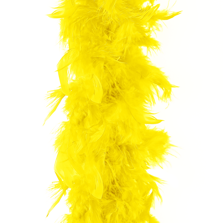 Boa z piór żółte 190cm
