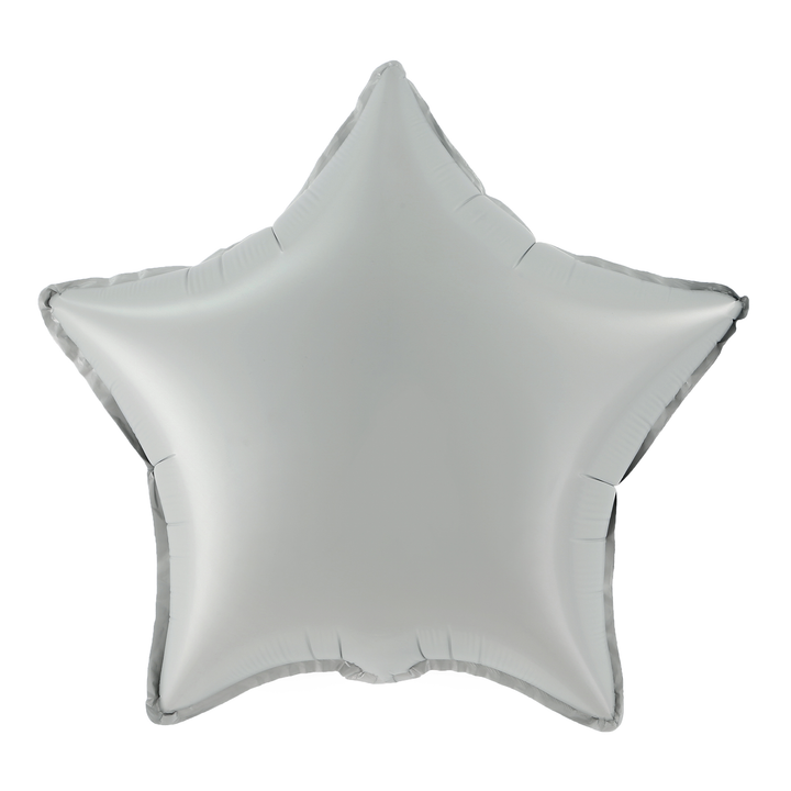 Balon foliowy Gwiazda matowy srebrny 18cali