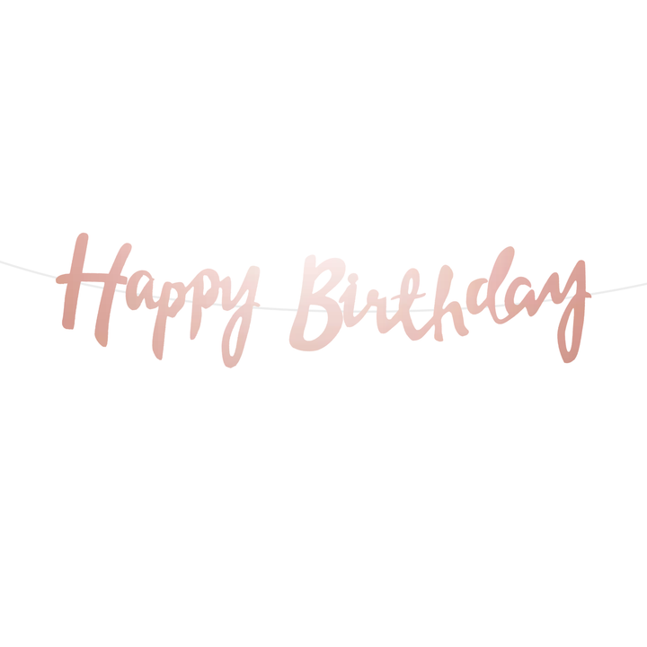 Baner happy birthday rose gold 1,1m