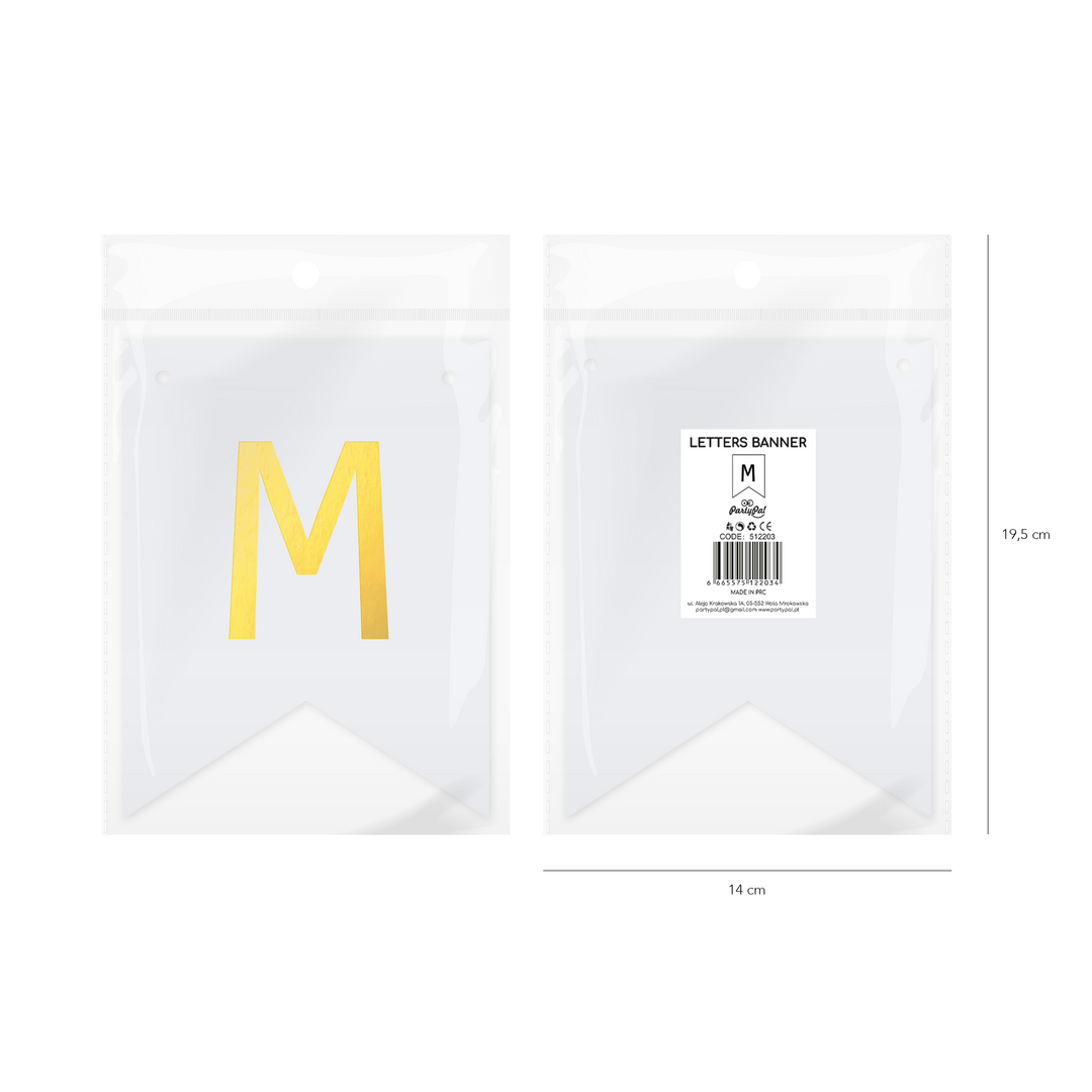 Baner DIY 16 cm - literka M