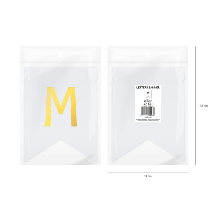 Baner DIY 16 cm - literka M