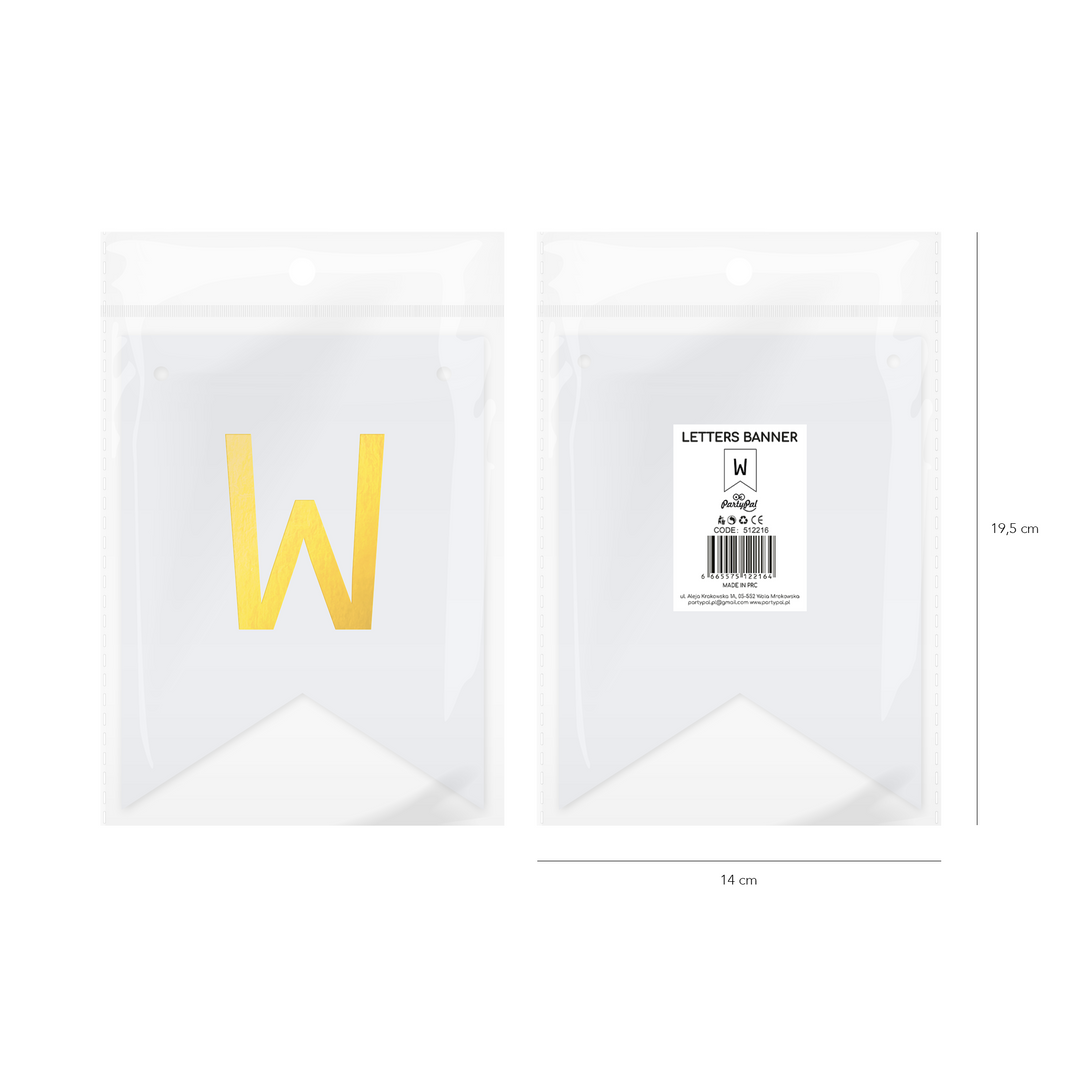 Baner DIY 16 cm - literka W