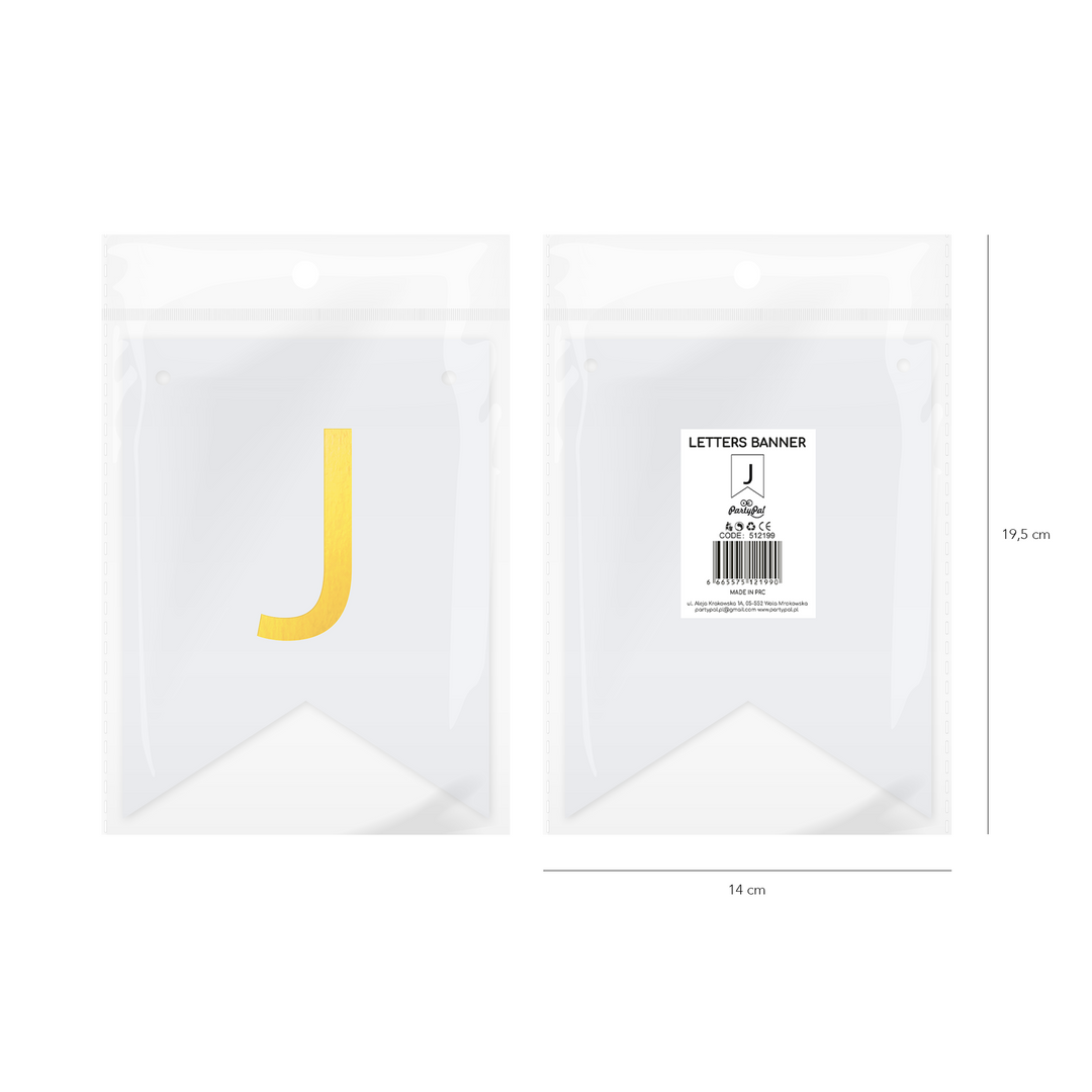 Baner DIY 16 cm - literka J