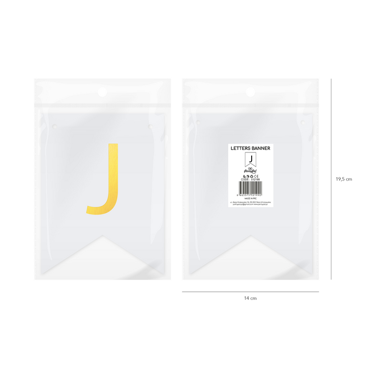 Baner DIY 16 cm - literka J