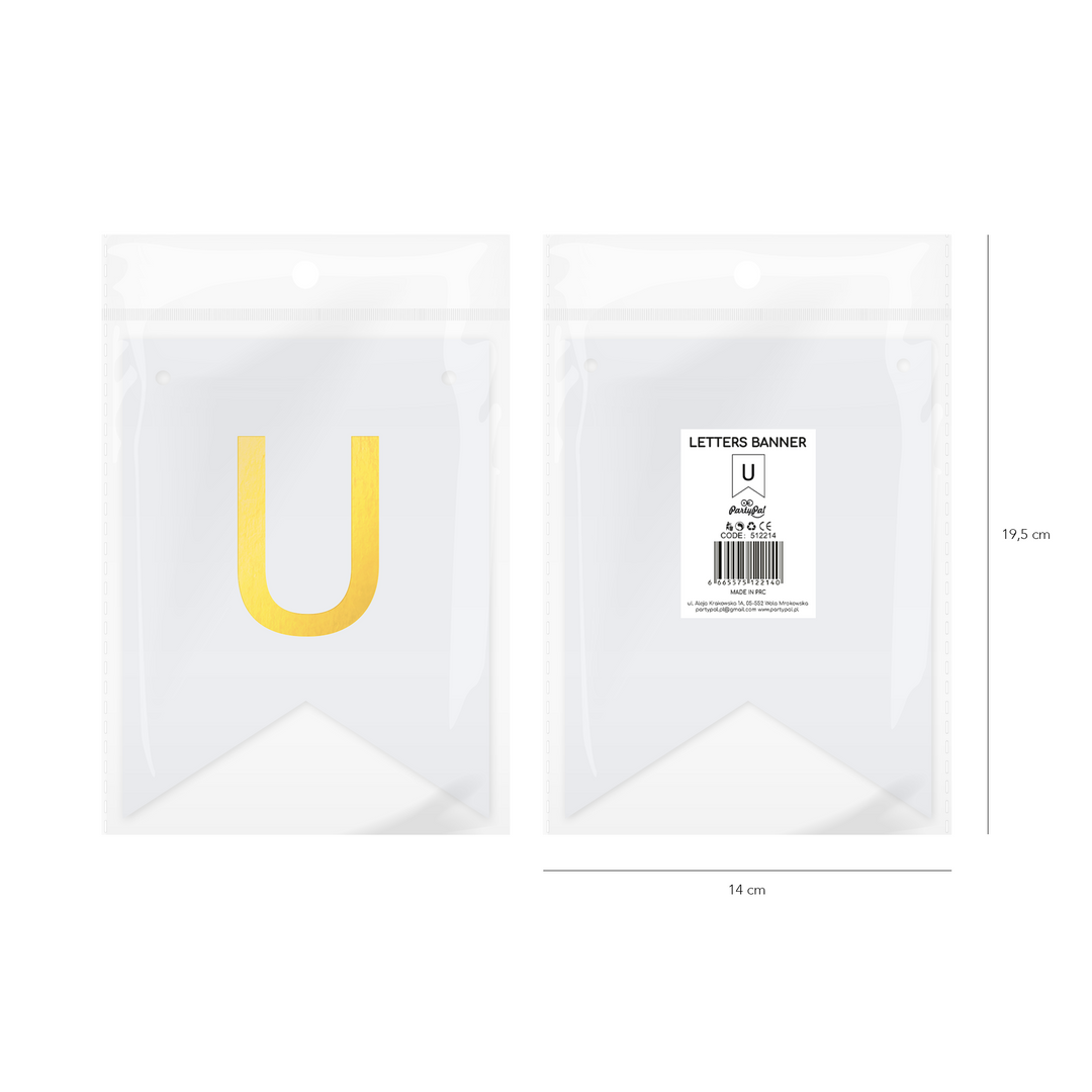 Baner DIY 16 cm - literka U