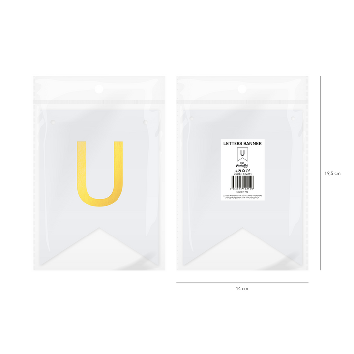 Baner DIY 16 cm - literka U