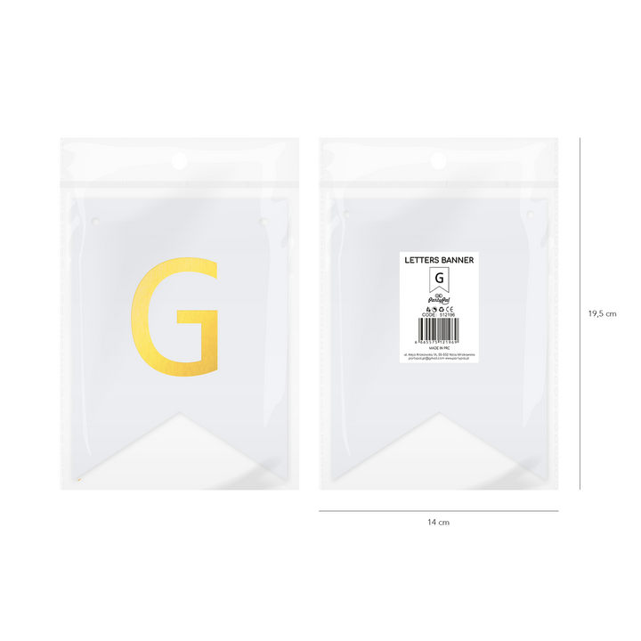 Baner DIY 16 cm - literka G