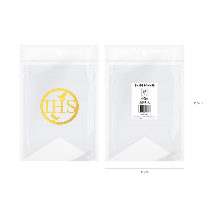Baner DIY 16 cm - kształt IHS