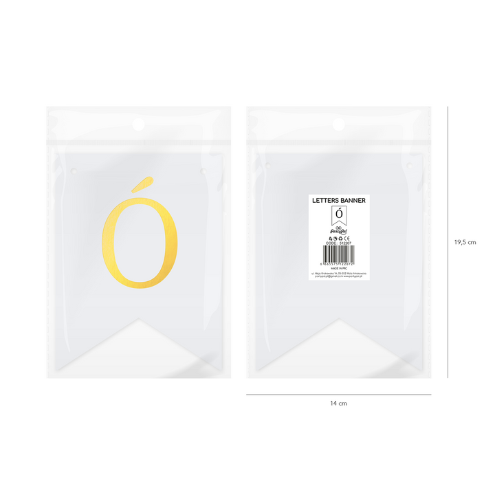Baner DIY 16 cm - literka Ó