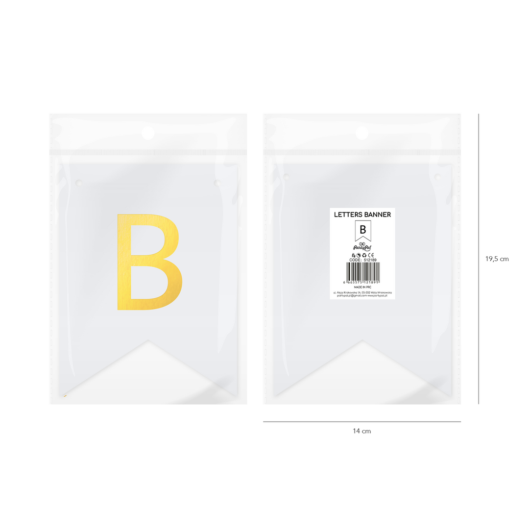 Baner DIY 16 cm - literka B
