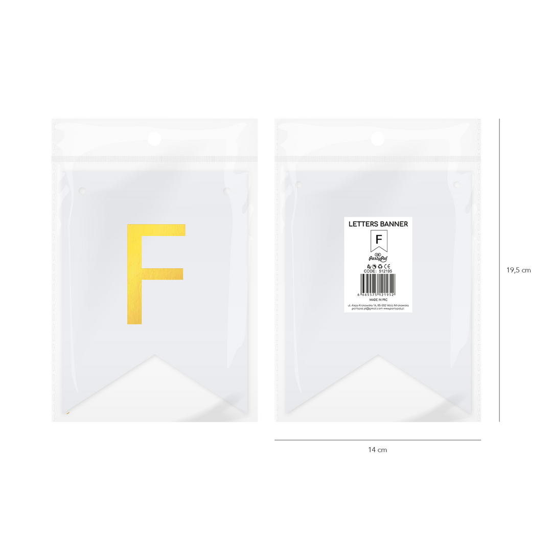 Baner DIY 16 cm - literka F