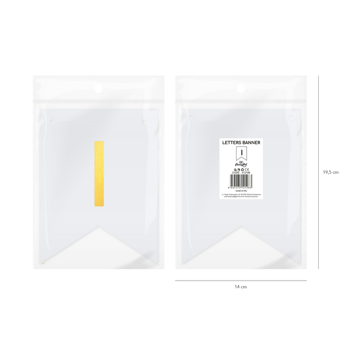 Baner DIY 16 cm - literka I