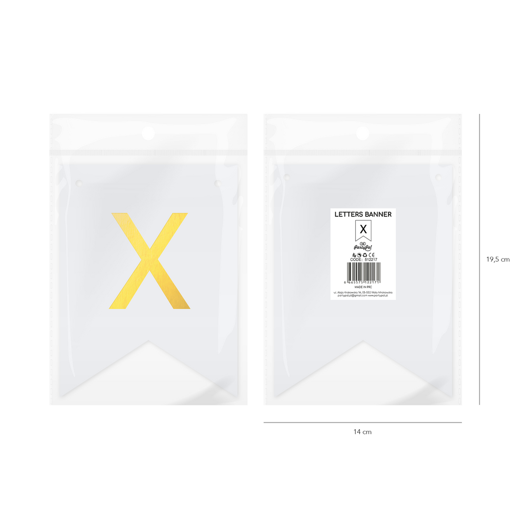 Baner DIY 16 cm - literka X