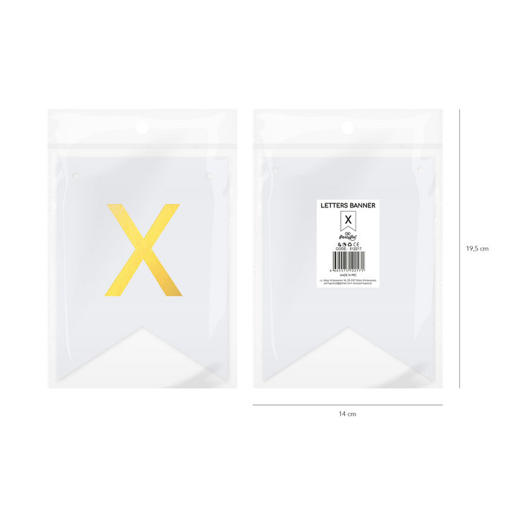Baner DIY 16 cm - literka X