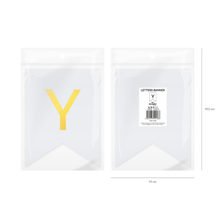 Baner DIY 16 cm - literka Y