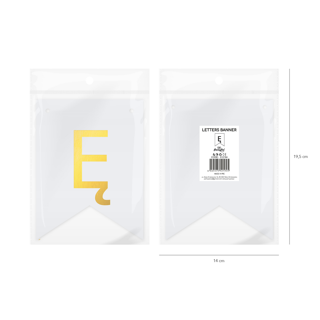Baner DIY 16 cm - literka Ę
