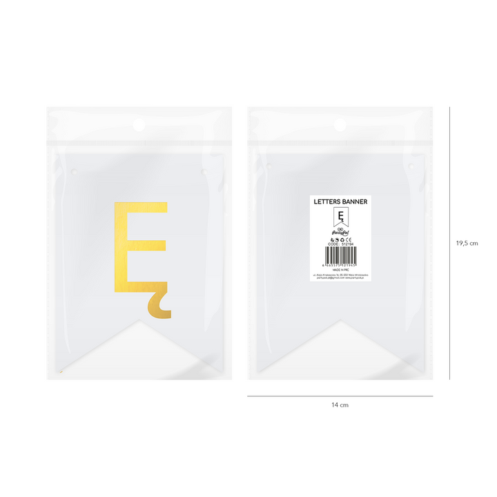 Baner DIY 16 cm - literka Ę