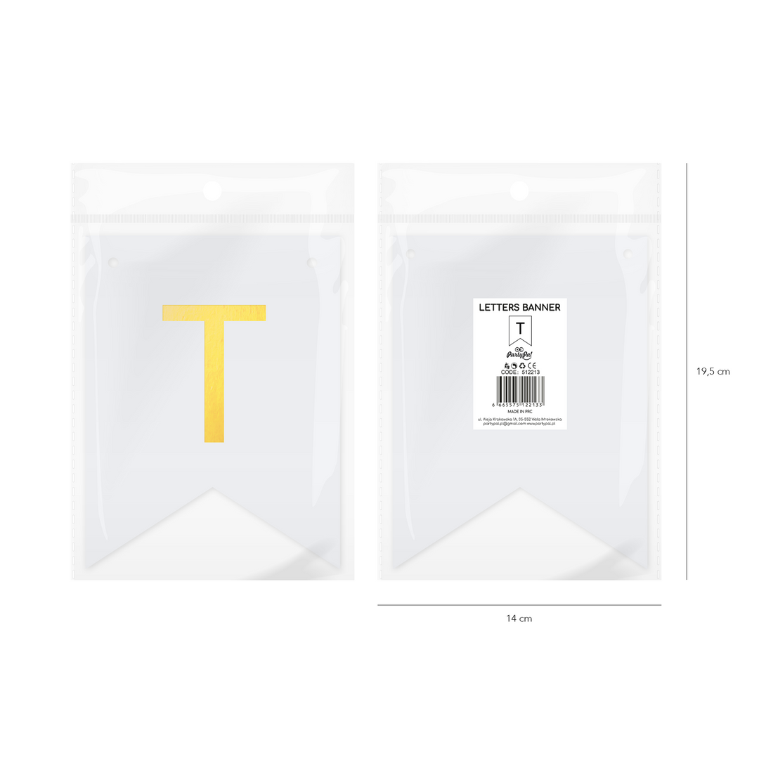 Baner DIY 16 cm - literka T