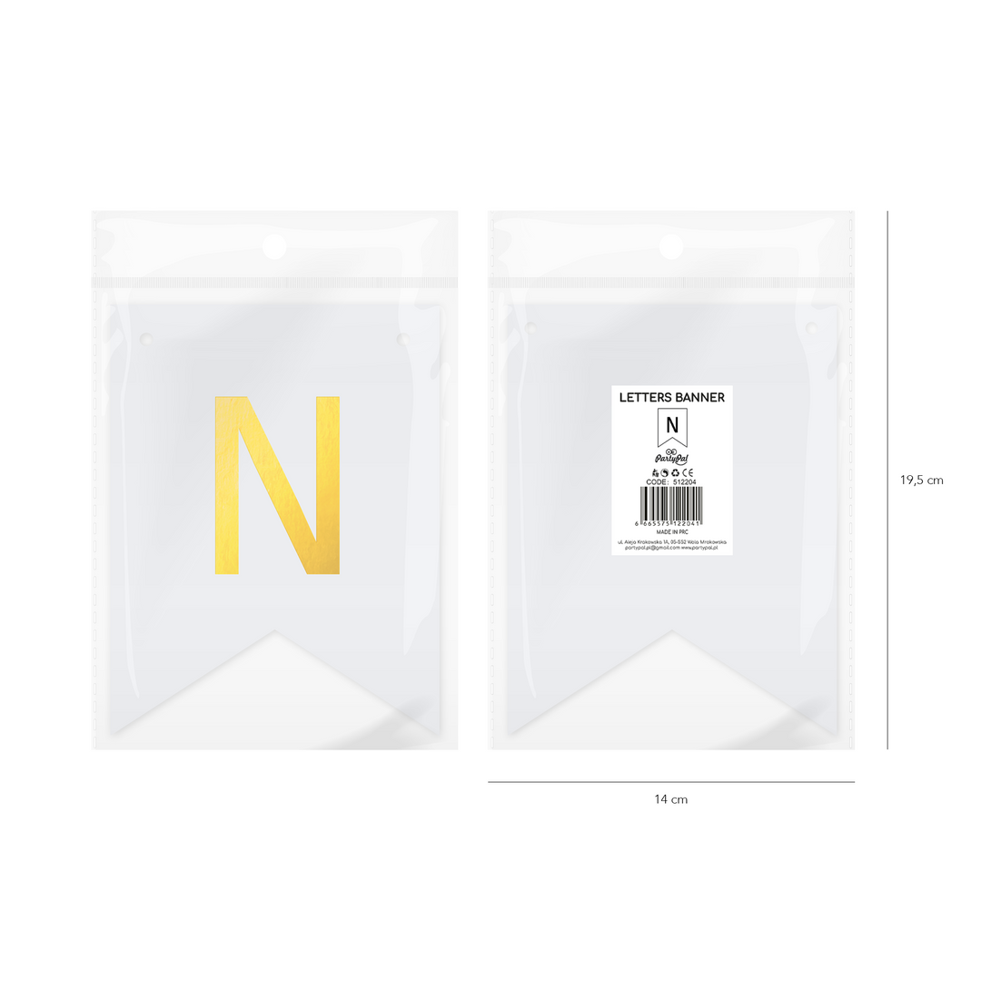 Baner DIY 16 cm - literka N