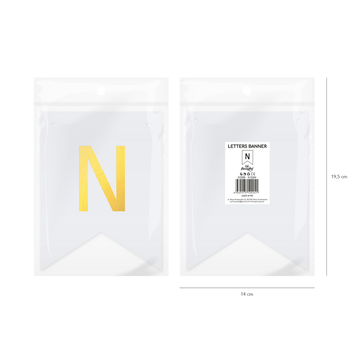 Baner DIY 16 cm - literka N
