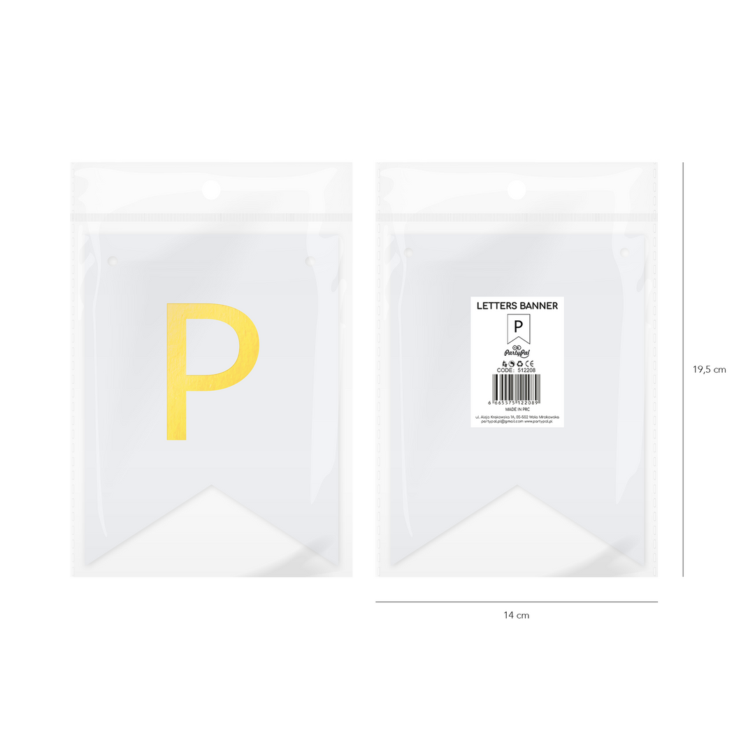 Baner DIY 16 cm - literka P