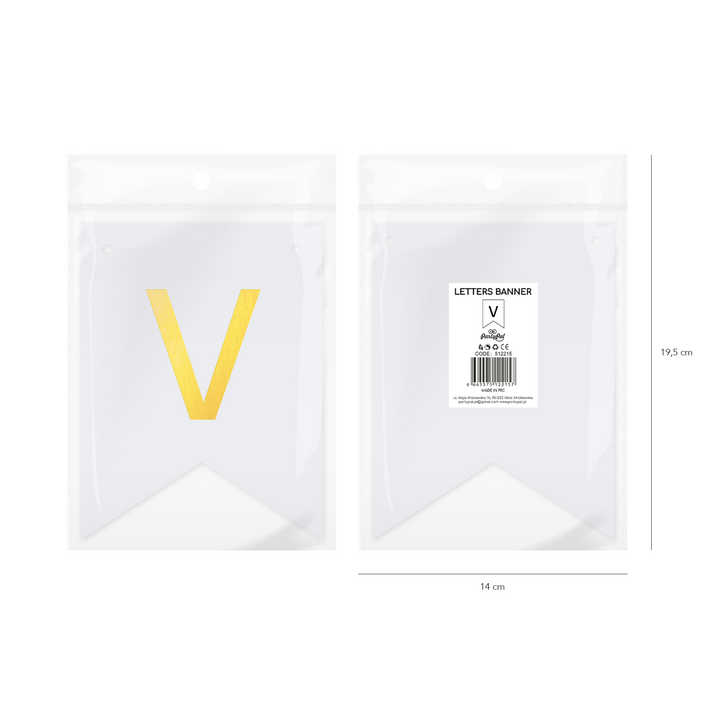 Baner DIY 16 cm - literka V