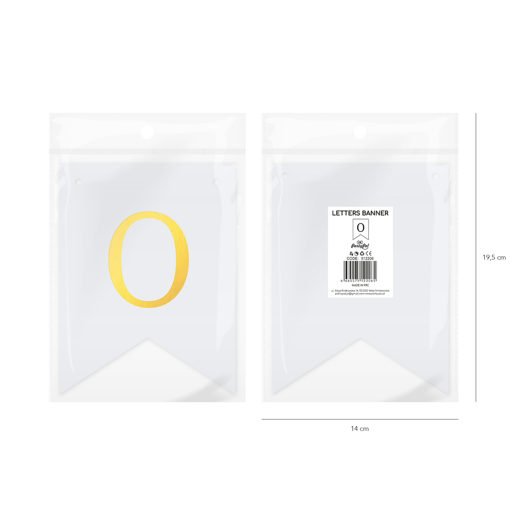 Baner DIY 16 cm - literka O