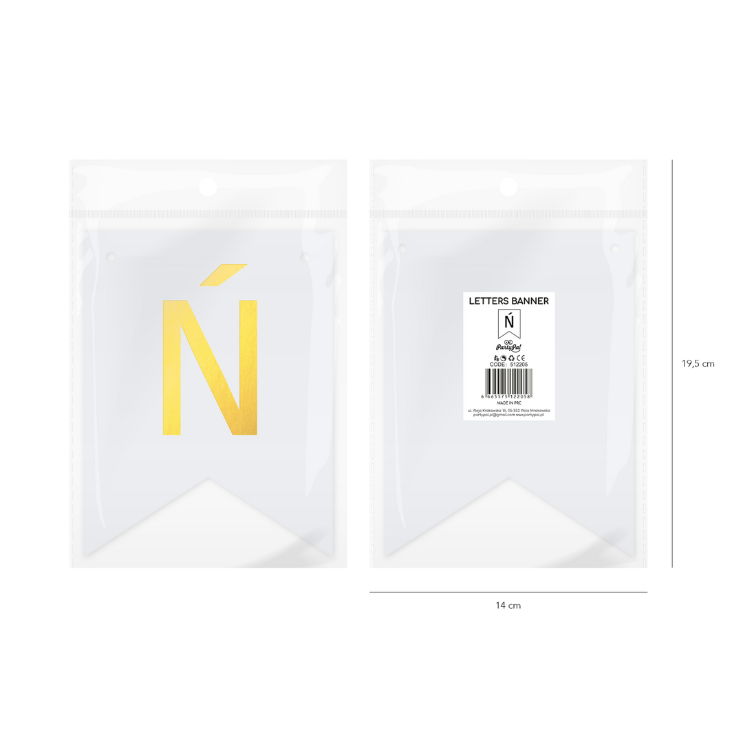 Baner DIY 16 cm - literka Ń
